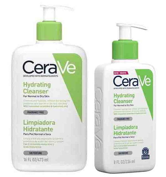Cerave Hydrating Facial Cleanser For Normal To DRY Skin With 3 Essential Ceramides and Hyaluronic Acid .