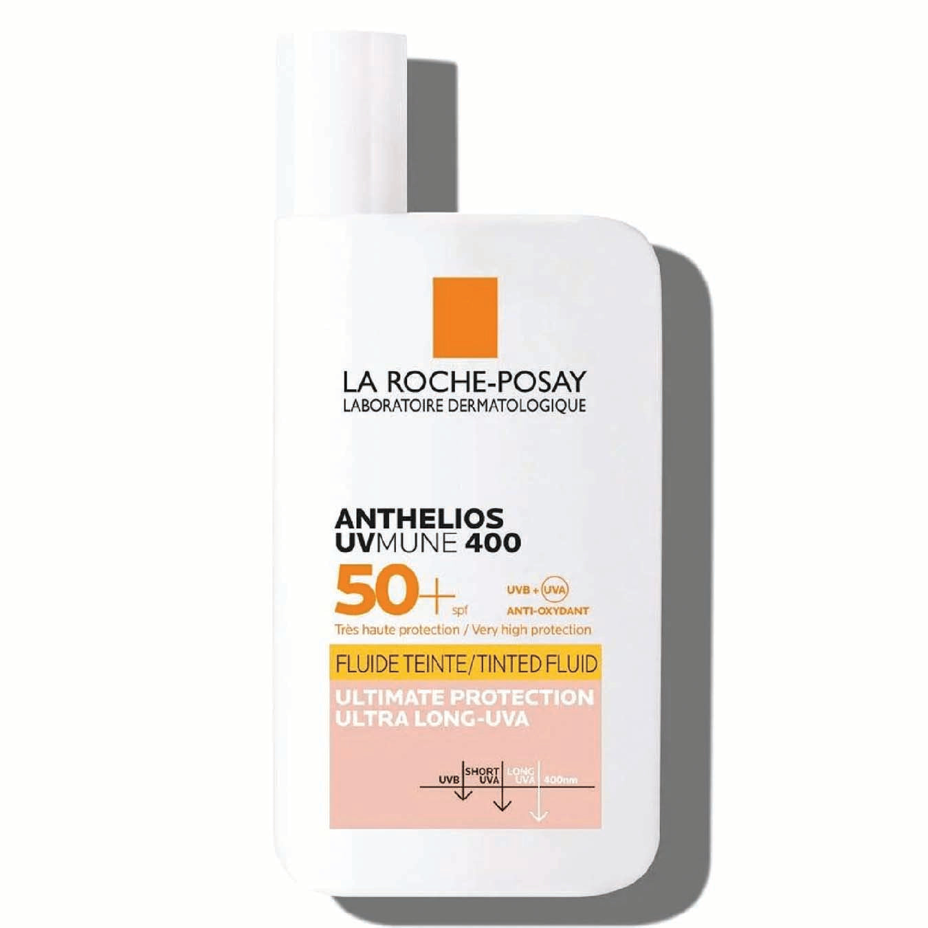 لا روش بوزاي أنثيليوس سائل ملون
UVMUNE 400 SPF 50+ 
50 مل