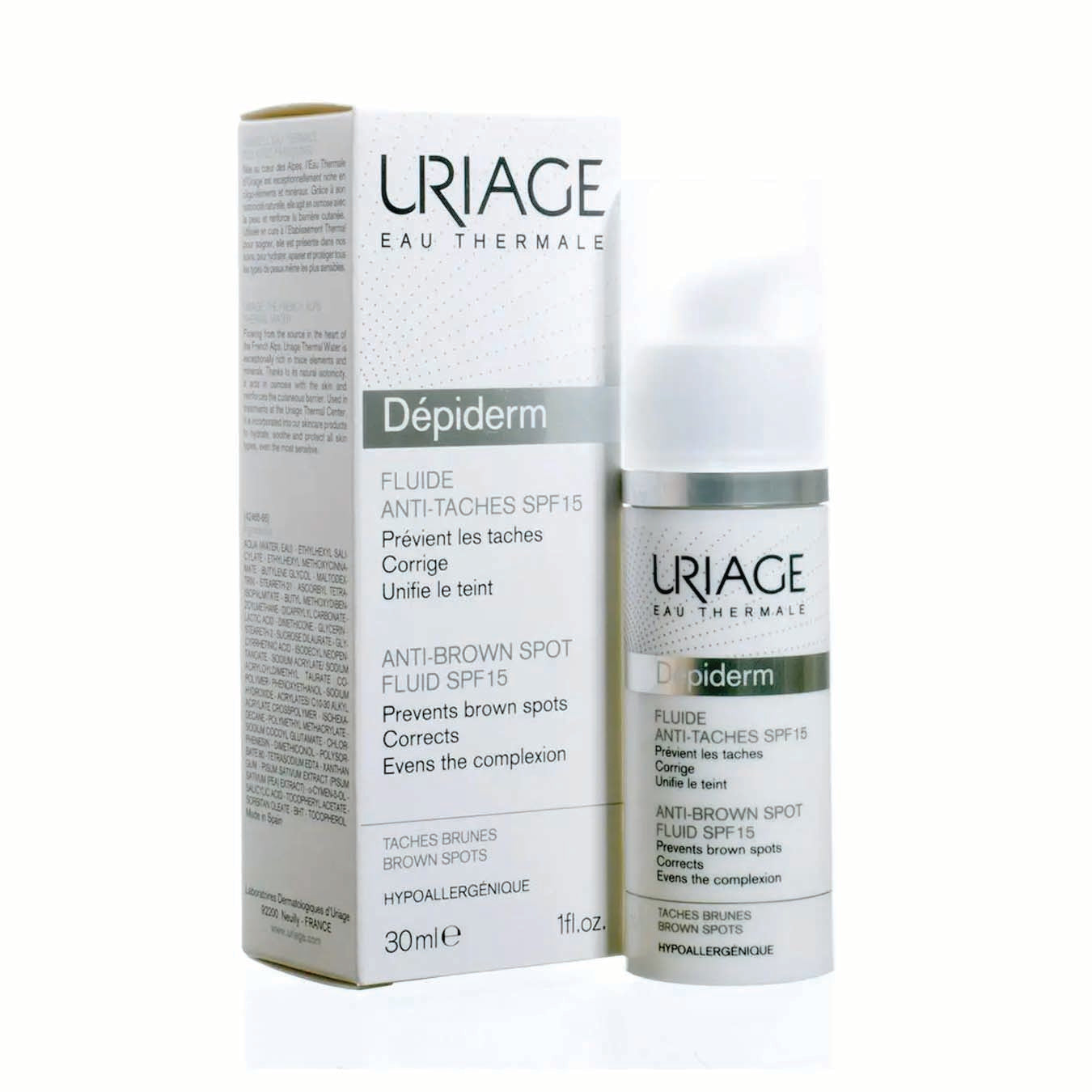 Uriage Dépiderm Anti Brown Spot Fluid SPF 15 30 ml.