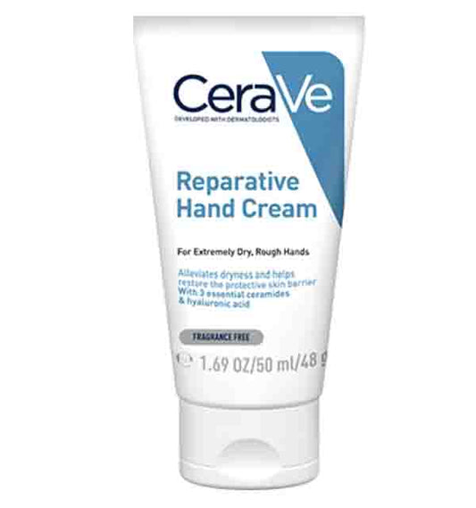 CeraVe Reparative Hand Cream For Dry and Rough Hands with Hyaluronic acid and Three Essential Ceramides 50ml .