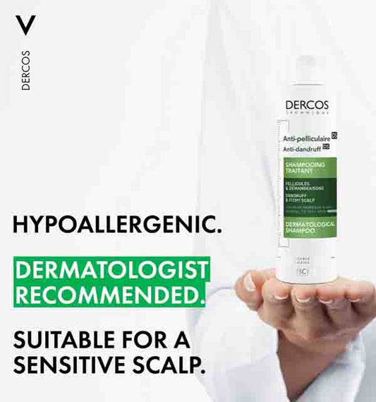 Vichy Anti-Dandruff DS dermatological shampoo - dandruff & itchy scalp – normal to oily hair 200ml .