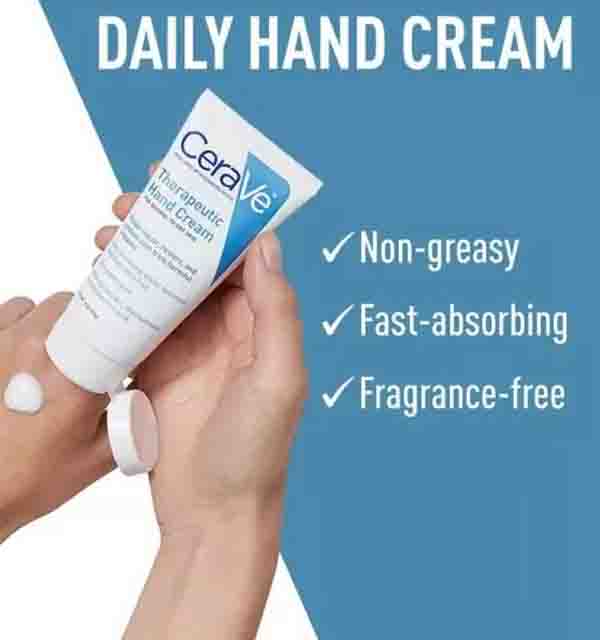 CeraVe Reparative Hand Cream For Dry and Rough Hands with Hyaluronic acid and Three Essential Ceramides 50ml .