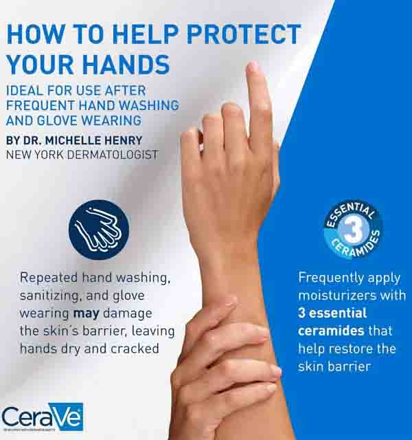 CeraVe Reparative Hand Cream For Dry and Rough Hands with Hyaluronic acid and Three Essential Ceramides 50ml .