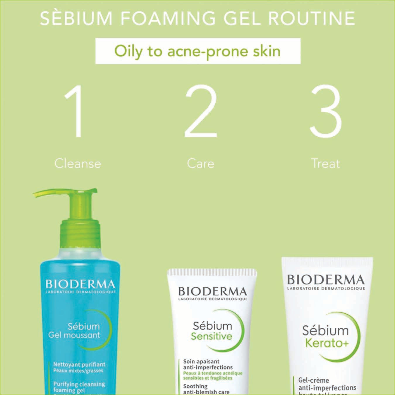 Bioderma Sebium Foaming Gel Moussant .