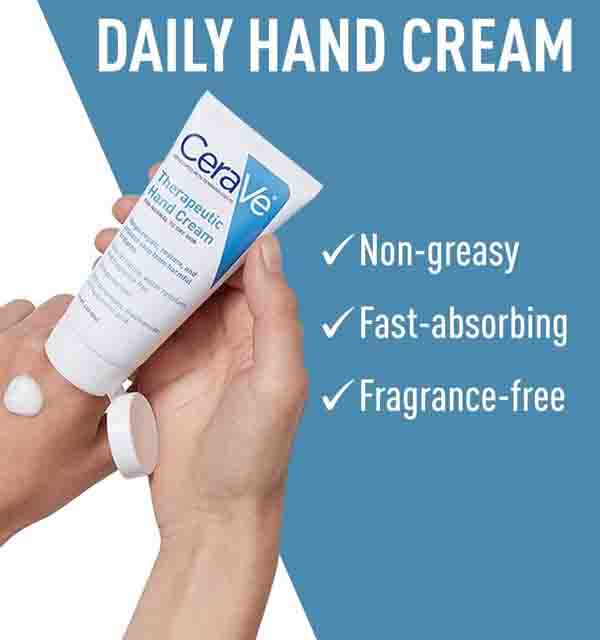 CeraVe Reparative Hand Cream For Dry and Rough Hands with Hyaluronic acid and Three Essential Ceramides 50ml .