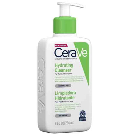 Cerave Hydrating Facial Cleanser For Normal To DRY Skin With 3 Essential Ceramides and Hyaluronic Acid .