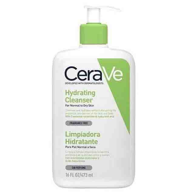 Cerave Hydrating Facial Cleanser For Normal To DRY Skin With 3 Essential Ceramides and Hyaluronic Acid .